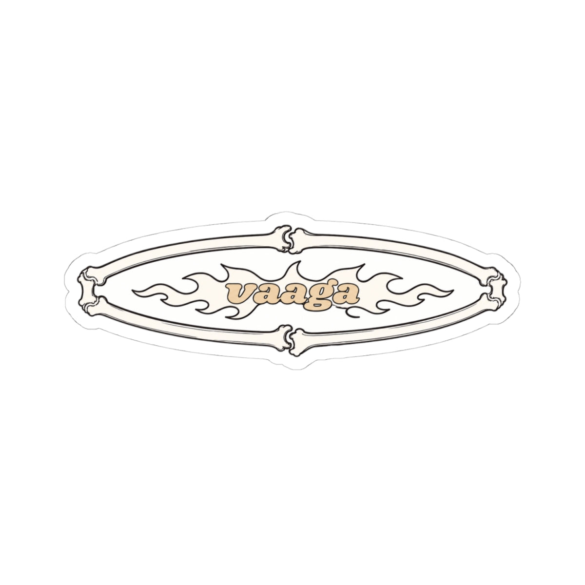 Vaaga Bones Collection Surfboard  Sticker