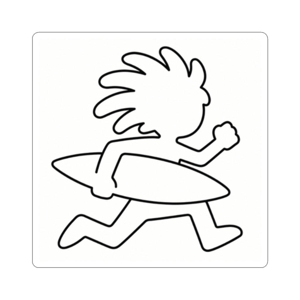 Running Surfer Sticker | Kiss-Cut Sticker