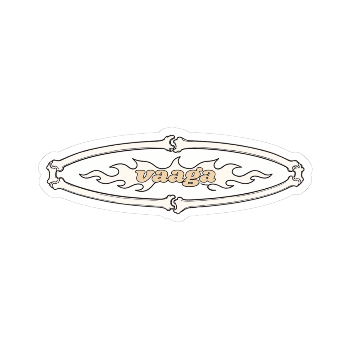 Vaaga Bones Collection Surfboard  Sticker