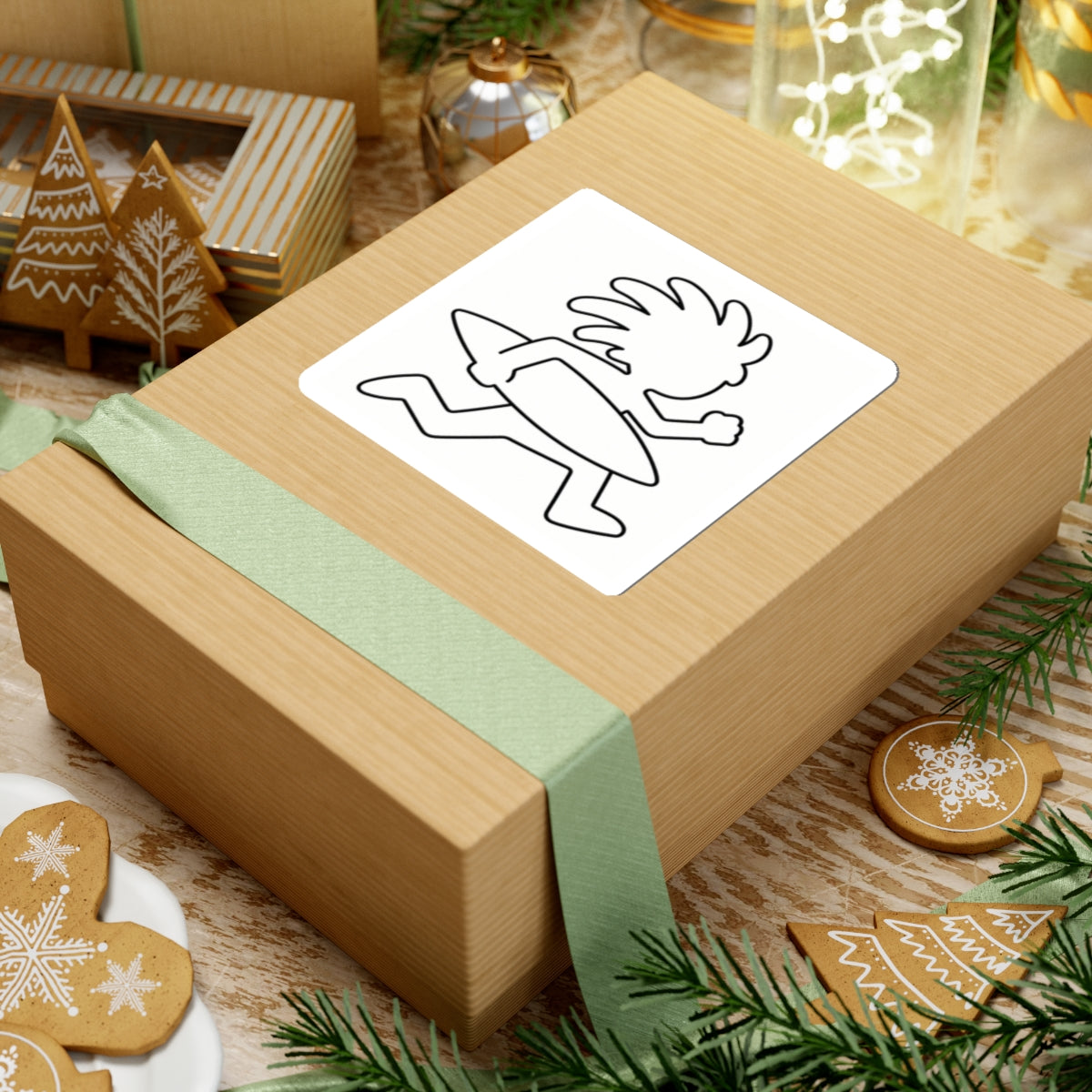 Running Surfer Sticker | Kiss-Cut Sticker