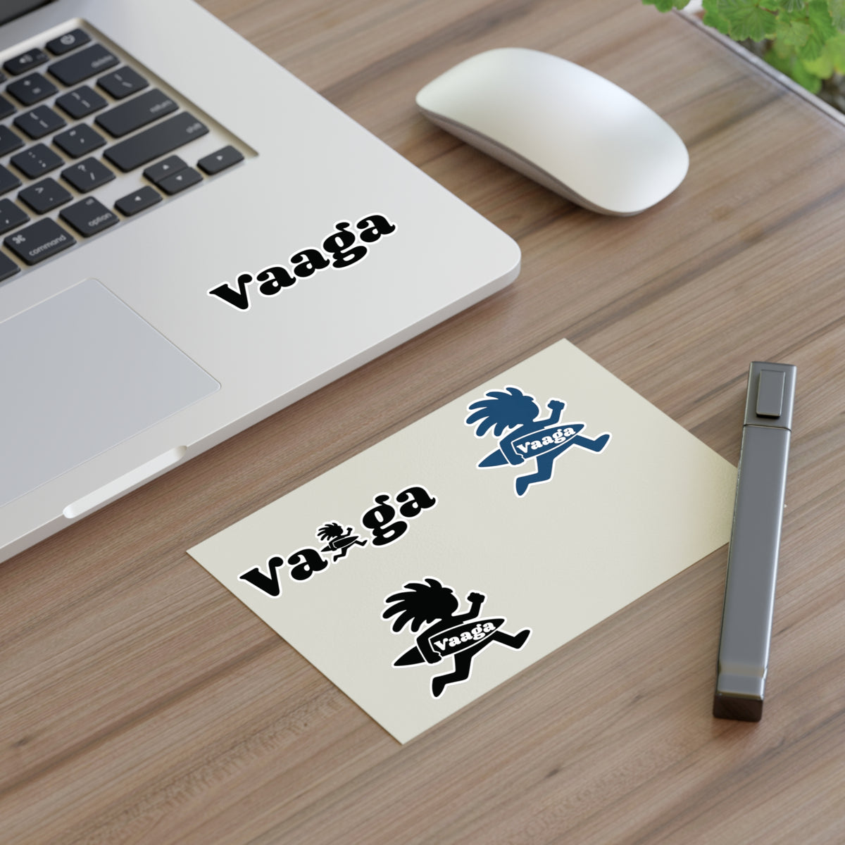 Vaaga Surfing Character Sticker Sheet | Logo Decal Set