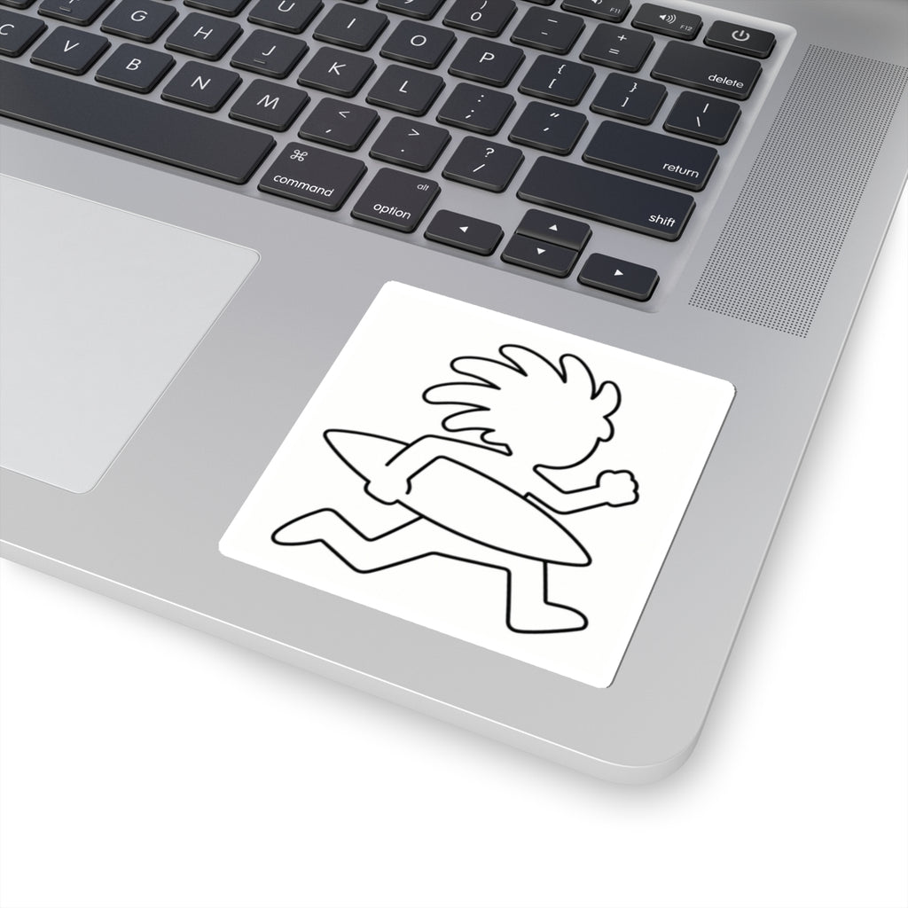 Running Surfer Sticker | Kiss-Cut Sticker