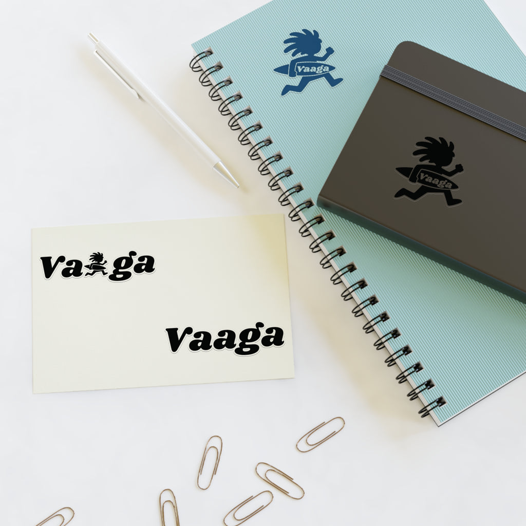 Vaaga Surfing Character Sticker Sheet | Logo Decal Set