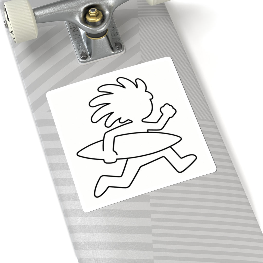 Running Surfer Sticker | Kiss-Cut Sticker