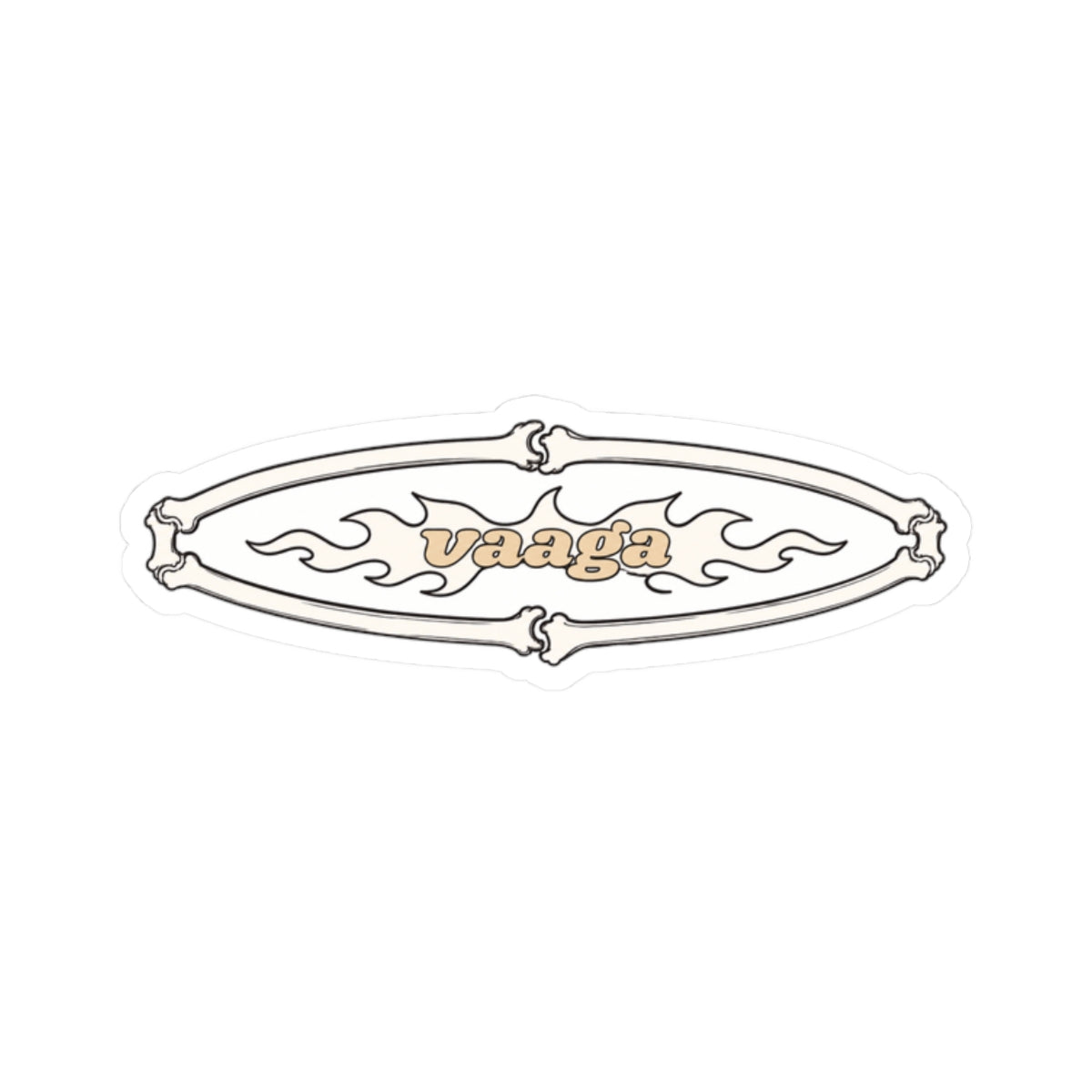 Vaaga Bones Collection Surfboard  Sticker