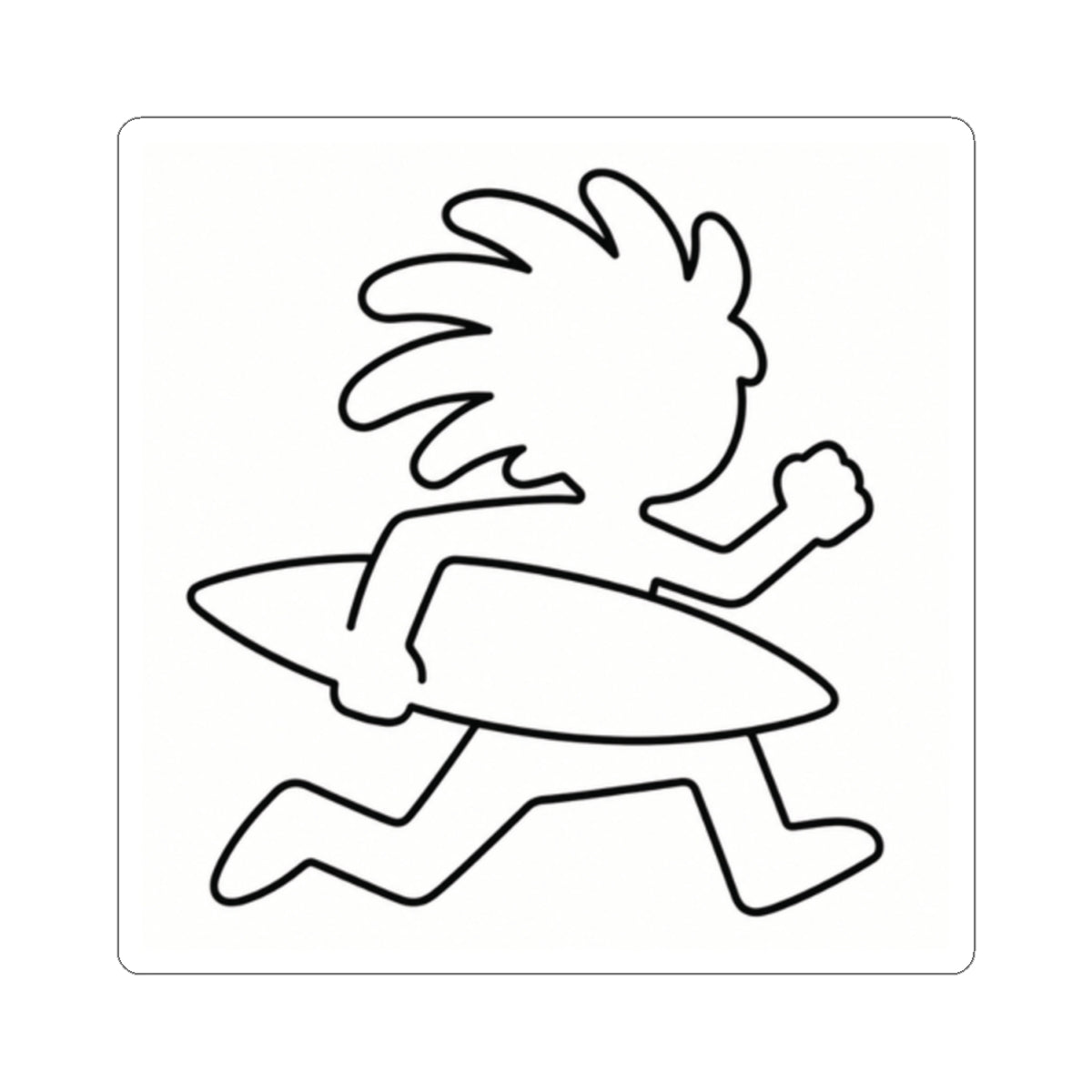 Running Surfer Sticker | Kiss-Cut Sticker